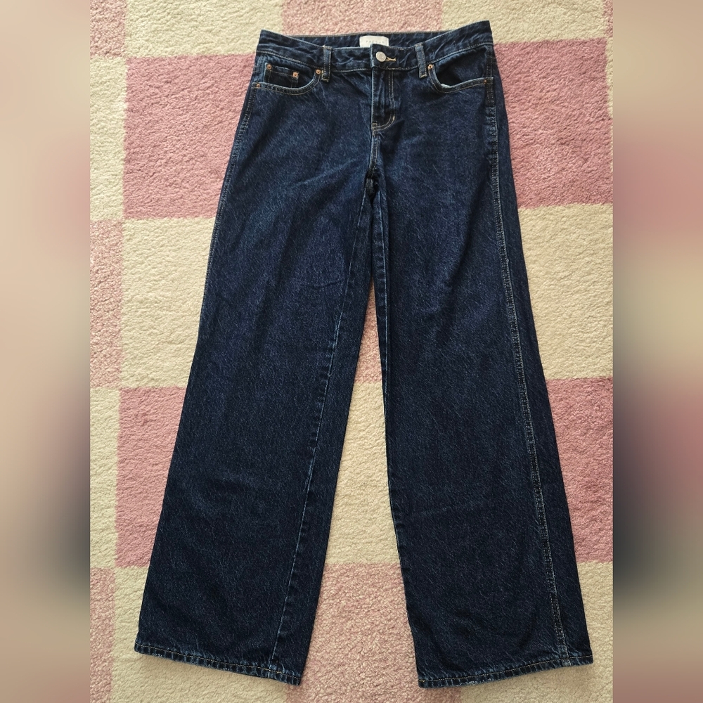 Pacsun Casey Low Rise Baggy Dark Denim Jeans Size: 25